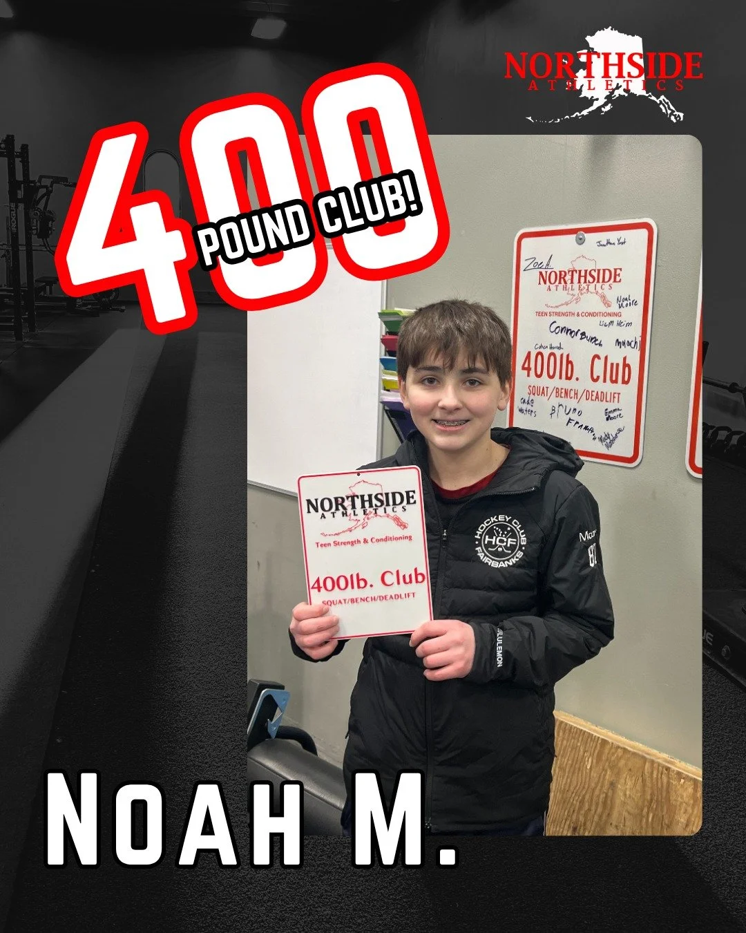 Congratulations to Noah for reaching the 400-Pound Club in our Teen Strength &amp; Conditioning Program.

Noah has pushed past the 400 milestone and is on his way to the next level totalling 495lbs in the Squat, Bench &amp; Deadlift!

Great Job Noah!