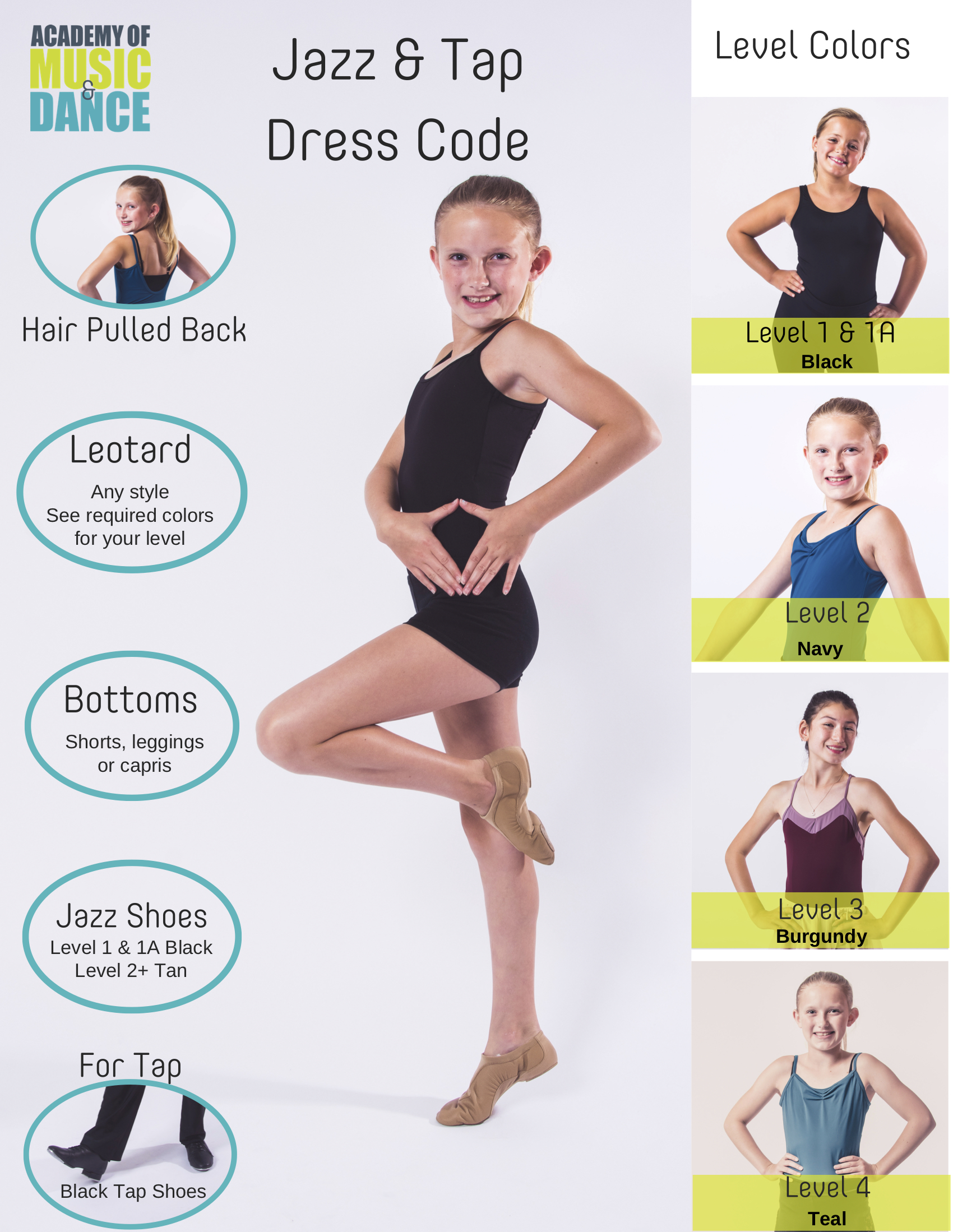 Jazz & Tap Class Dress Code on Pinterest