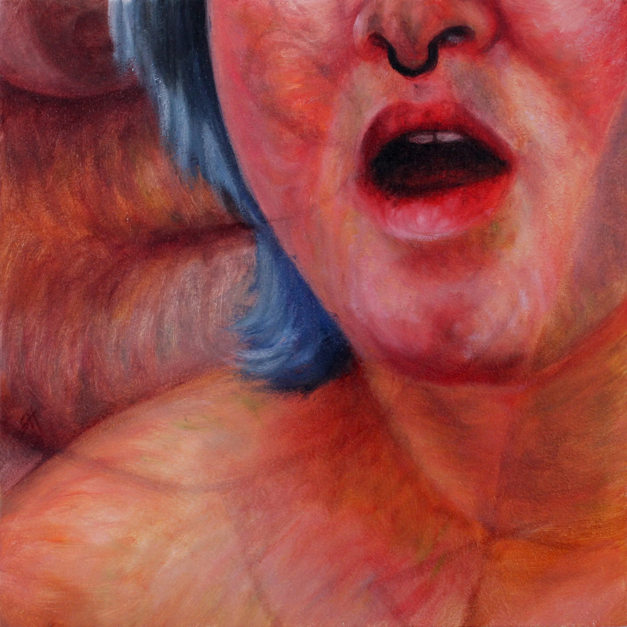 Tile #3 from 'Just a Glimpse' - oil on wood - 8"x8" - sold individually through Auric Gallery in Colorado Springs