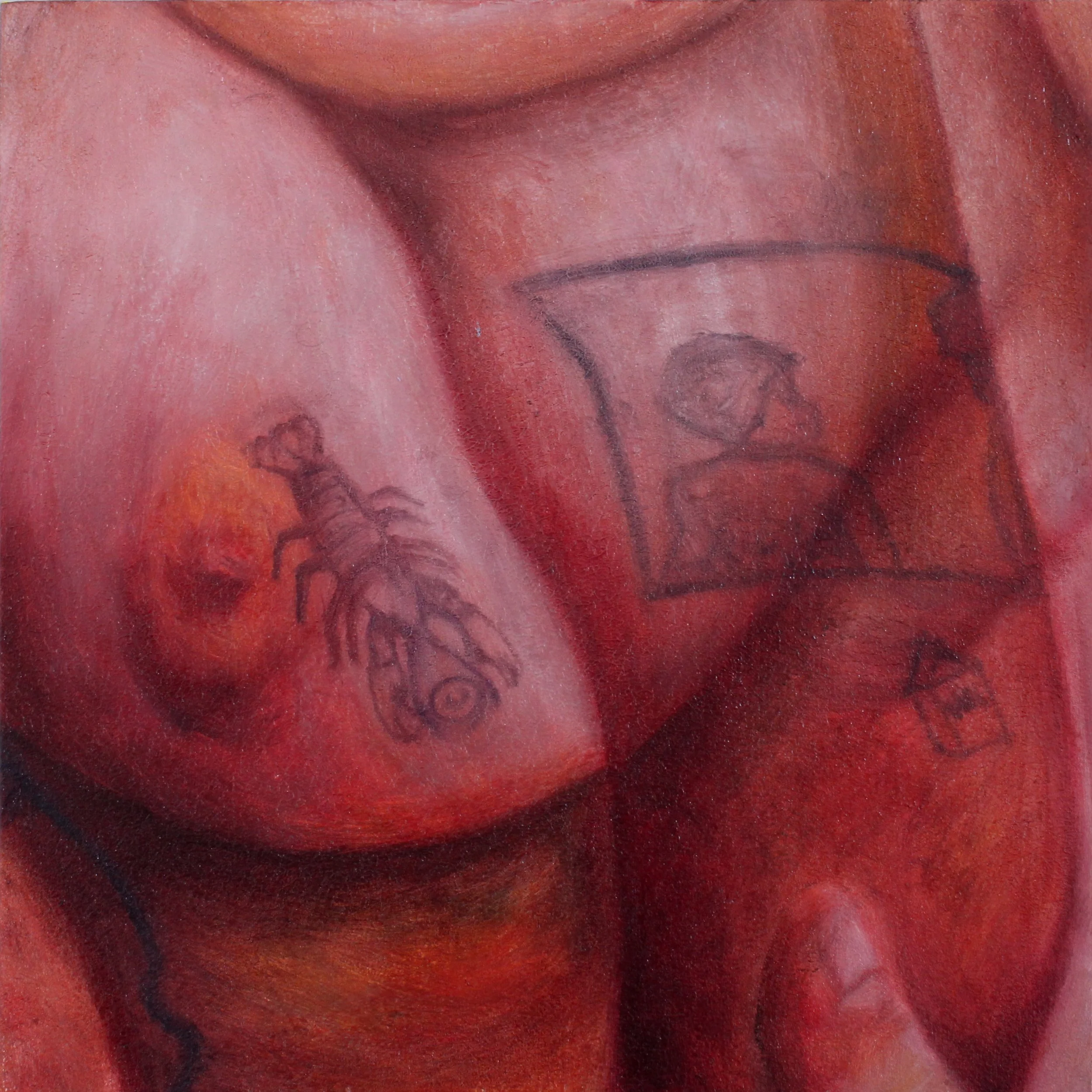 Tile #22 from 'Just a Glimpse' - oil on wood - 8"x8" - sold individually through Auric Gallery in Colorado Springs