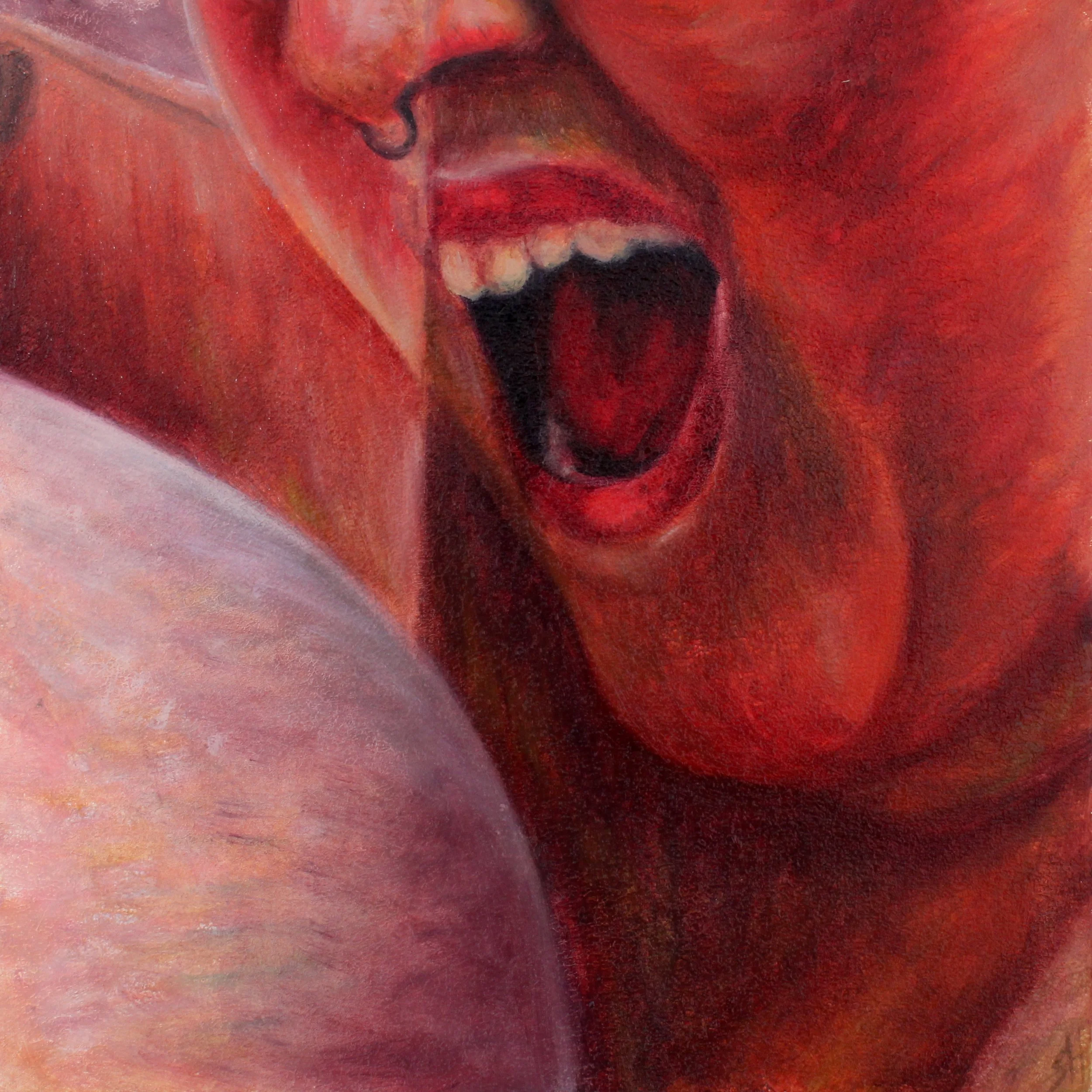 Tile #11 from 'Just a Glimpse' - oil on wood - 8"x8" - sold individually through Auric Gallery in Colorado Springs