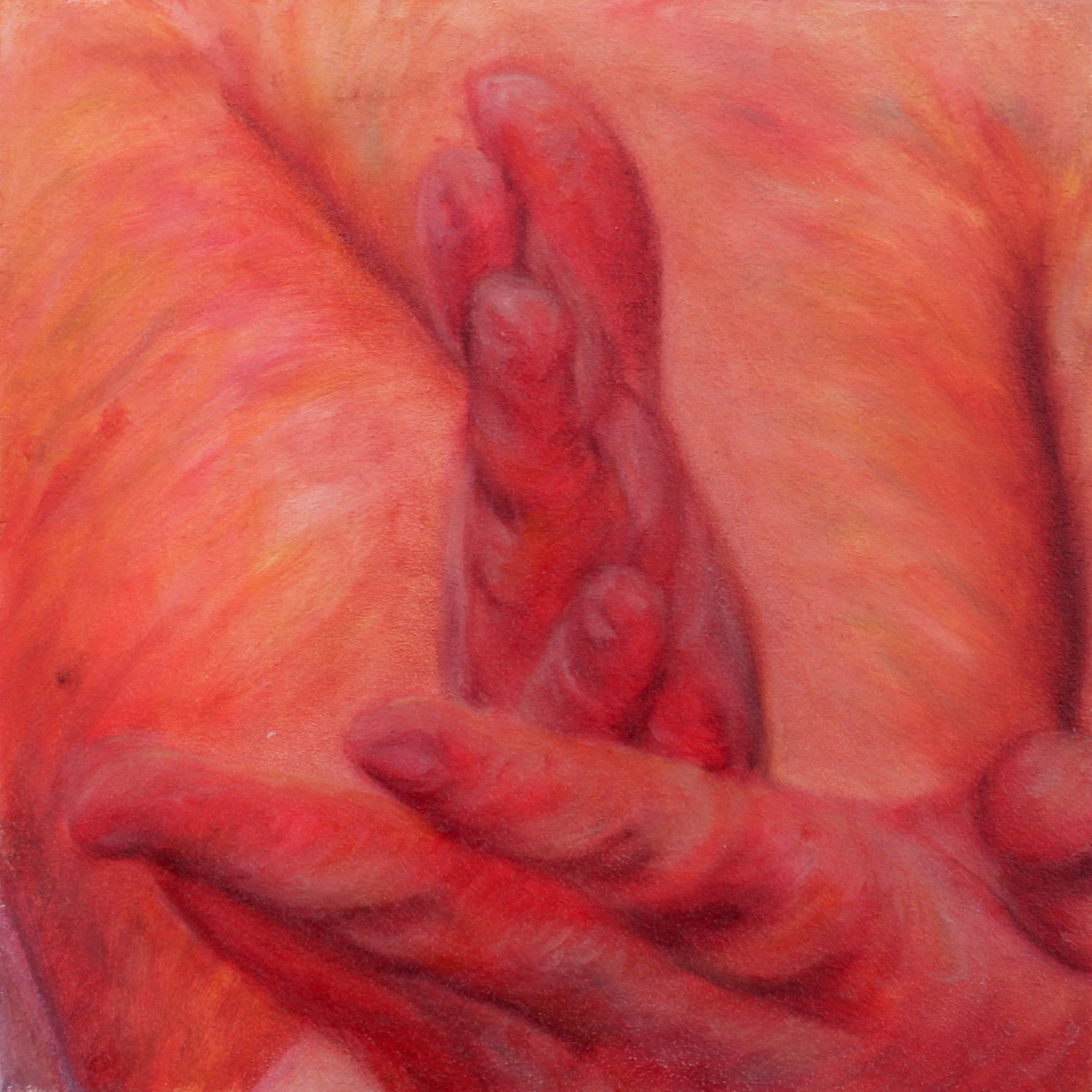 Tile #4 from 'Just a Glimpse' - oil on wood - 8"x8" - sold individually through Auric Gallery in Colorado Springs