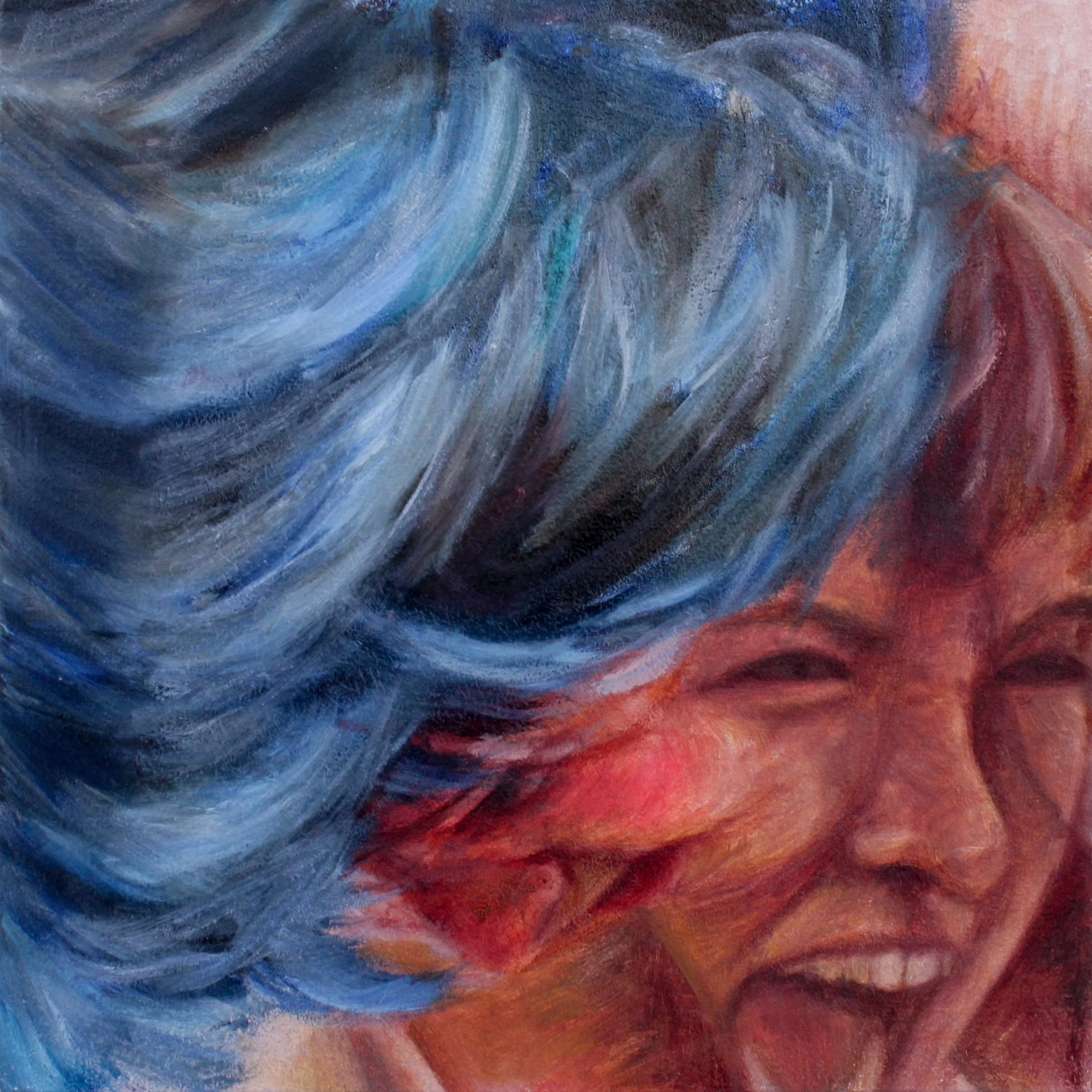 Tile #1 from 'Just a Glimpse' - oil on wood - 8"x8" - sold individually through Auric Gallery in Colorado Springs