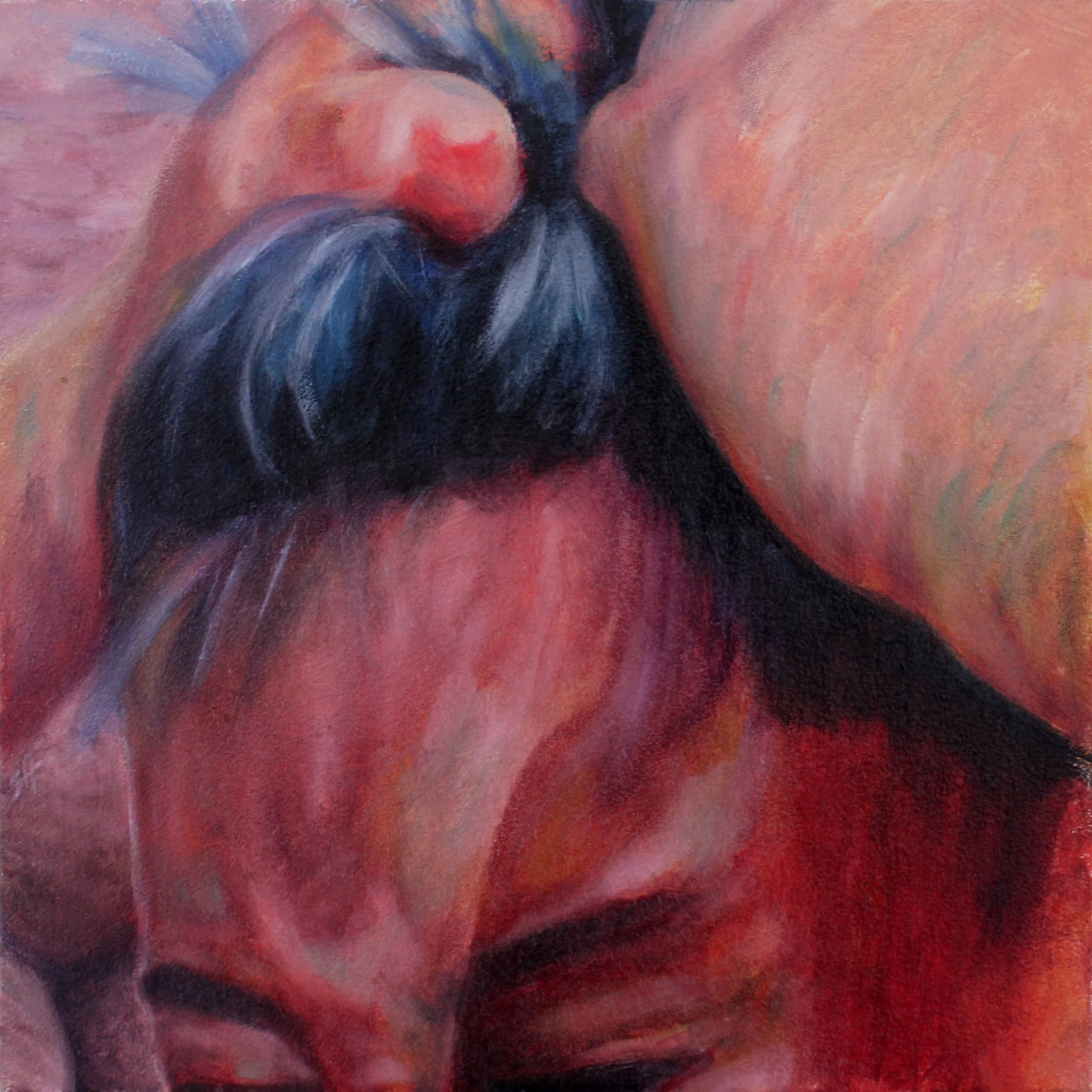 Tile #10 from 'Just a Glimpse' - oil on wood - 8"x8" - sold individually through Auric Gallery in Colorado Springs