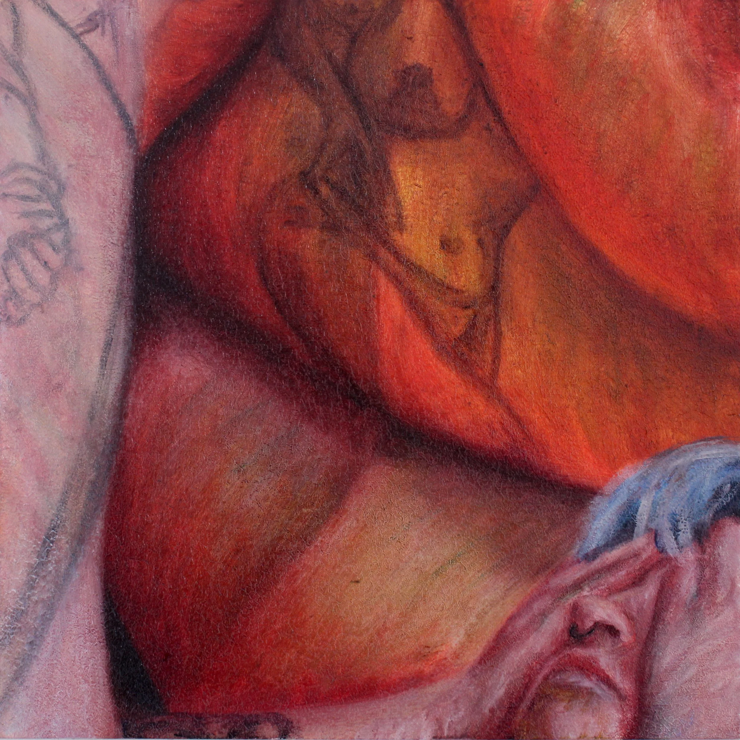 Tile #13 from 'Just a Glimpse' - oil on wood - 8"x8" - sold individually through Auric Gallery in Colorado Springs