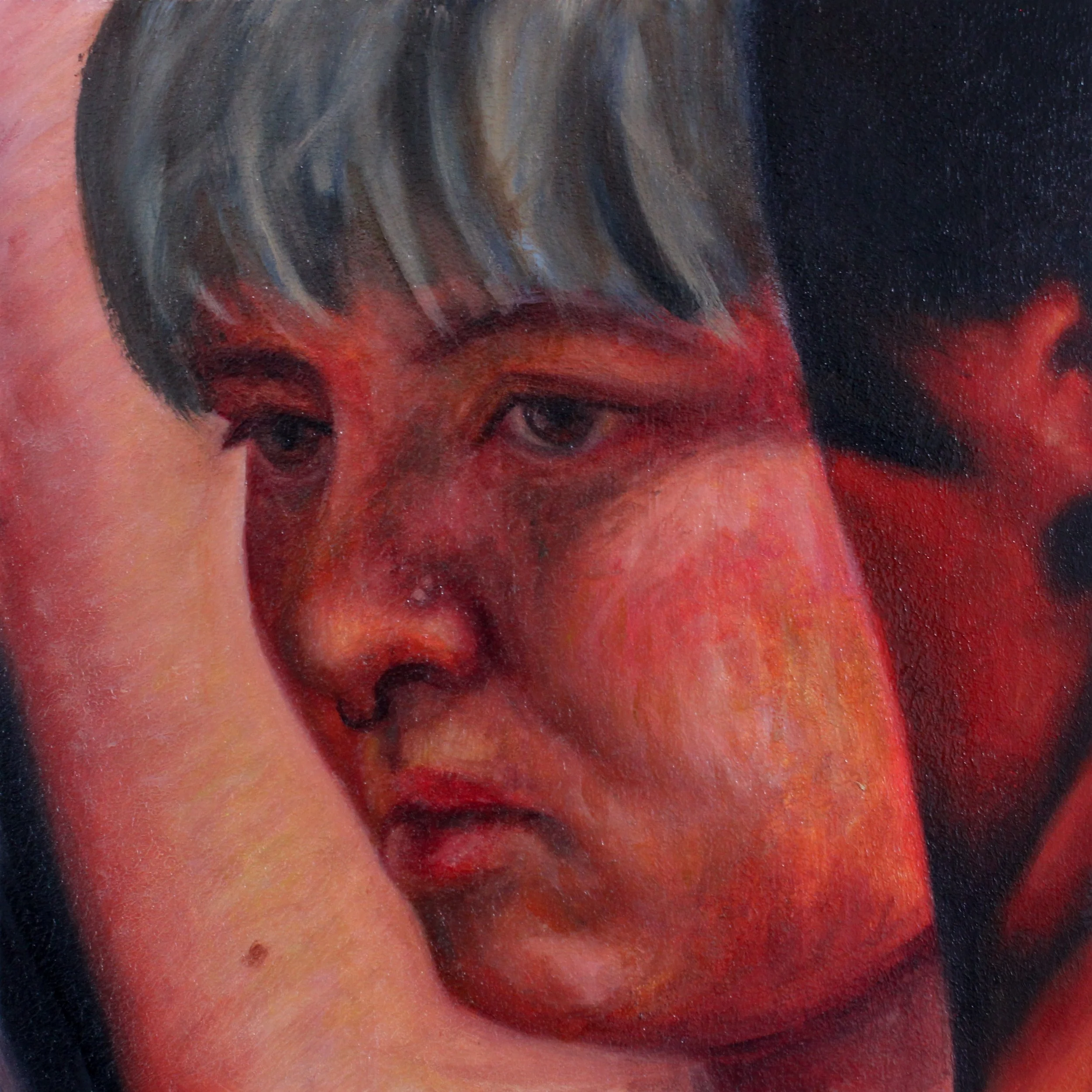 Tile #35 from 'Just a Glimpse' - oil on wood - 8"x8" - sold individually through Auric Gallery in Colorado Springs