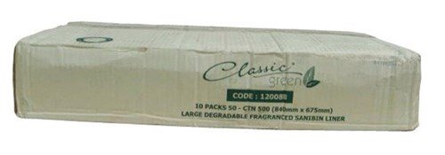 CLASSIC 60L FRAGRANCED DEGRADEABLE NAPPY BIN LINERS (CTN 500)