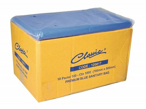 CLASSIC BLUE SANITARY BIN LINERS (CTN 1000)