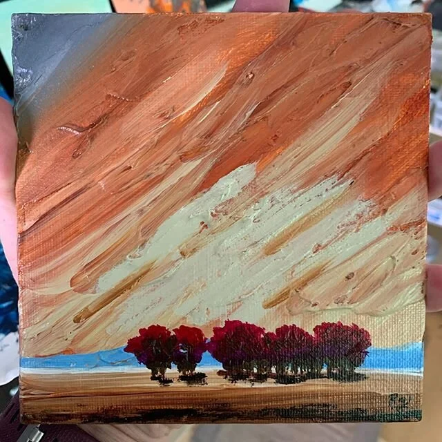 &ldquo;Stormy Night&rdquo;. Day #8 in the Parade of Smalls, 6x6 inch acrylic. I might be crazy, but I love a good storm. Whether on a hot summer evening or the cold of winter. Storms make you hunker down, protect, draw in, find refuge from what you c