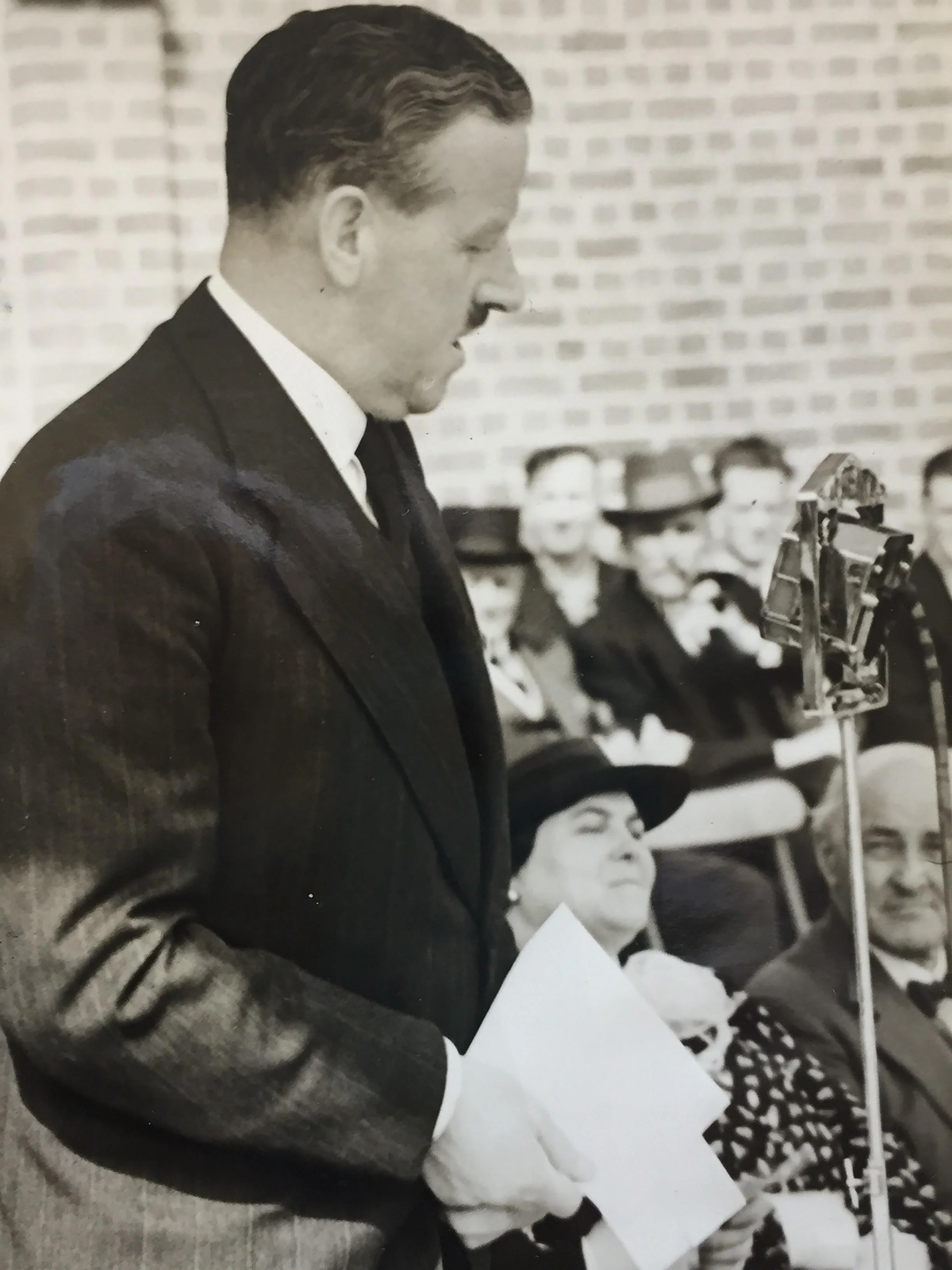 Stanley Rous speaking at the opening ceremony