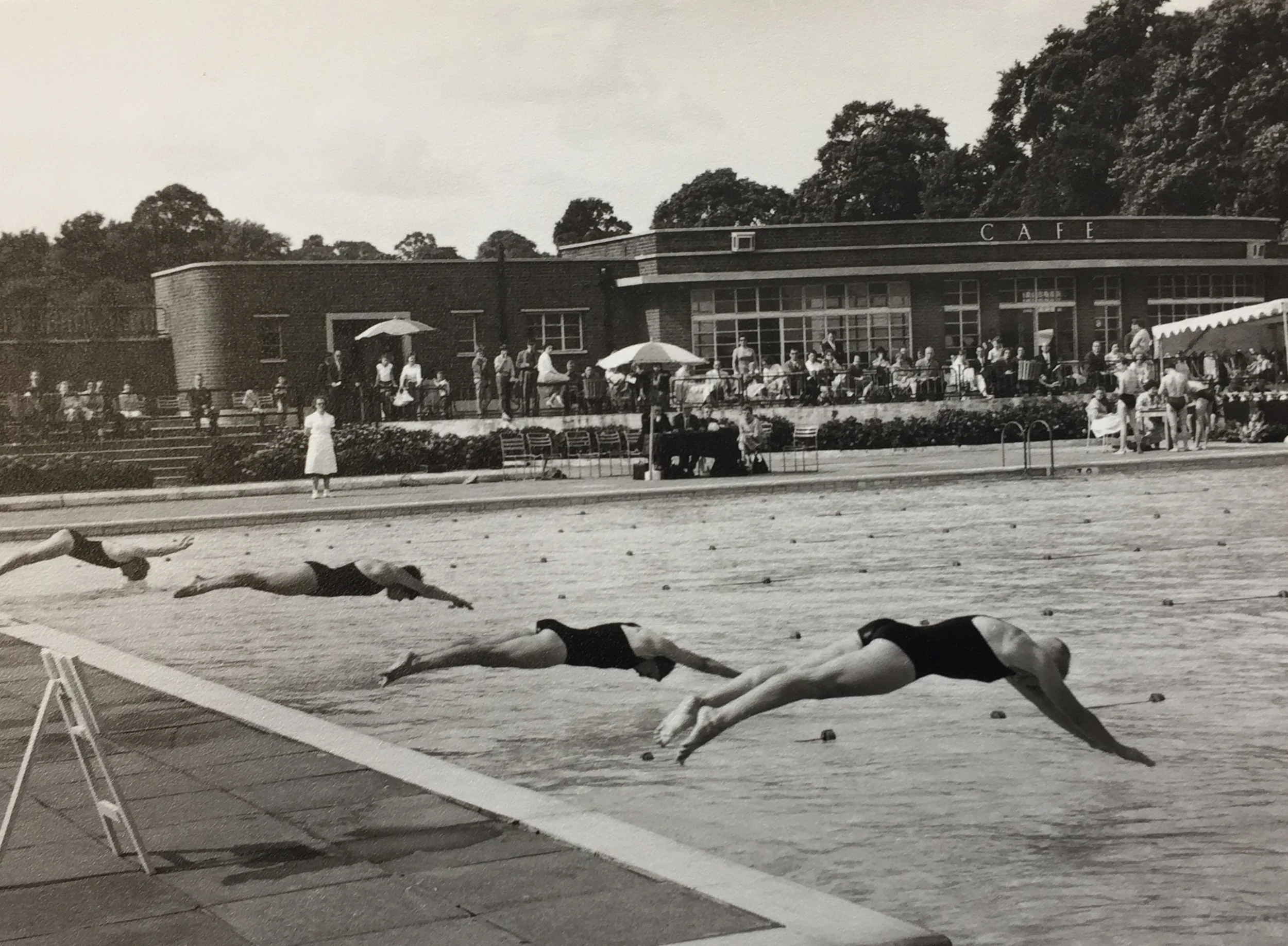 A swimming race at the London Swimming Championships