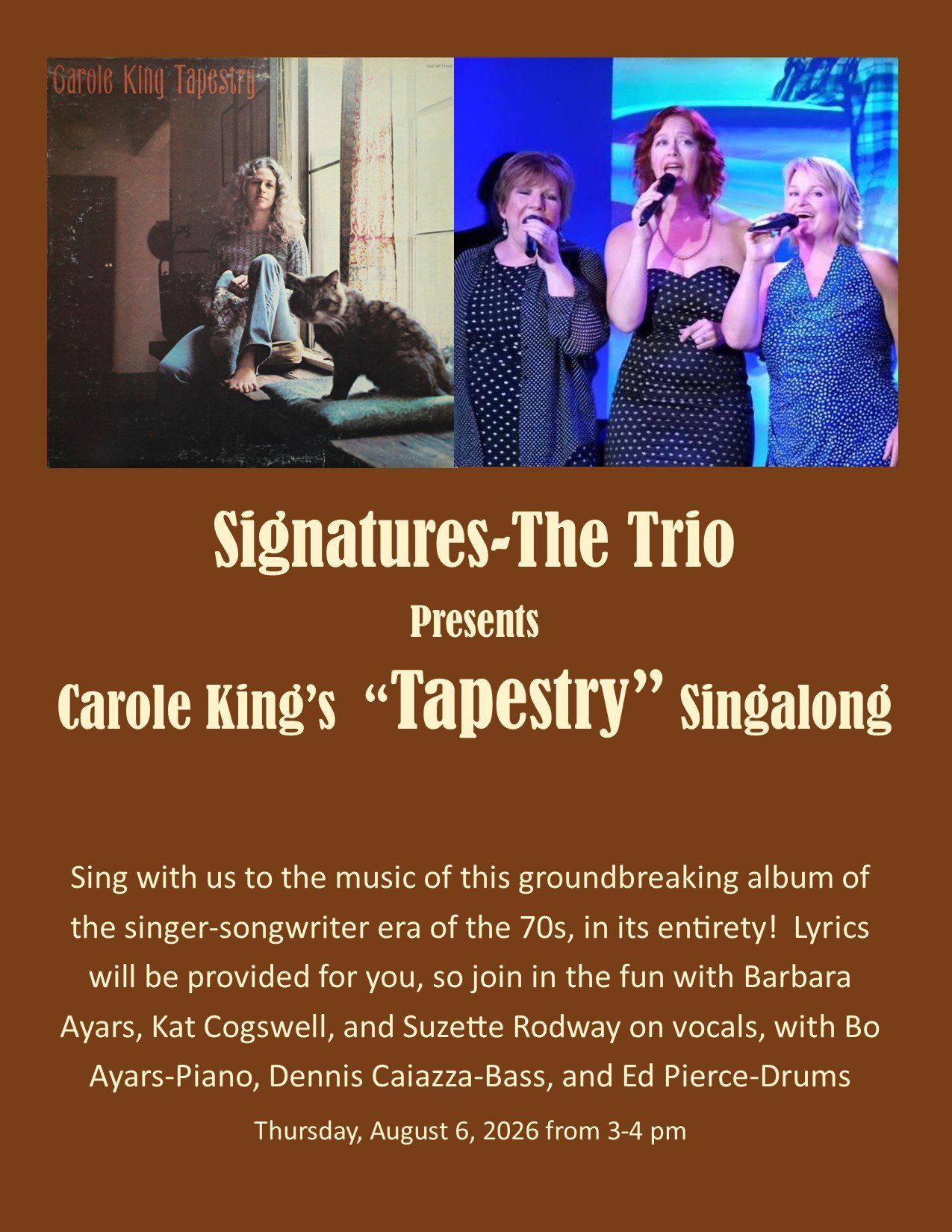 Signatures - The Trio presents Tapestry - the Album (Private Event)