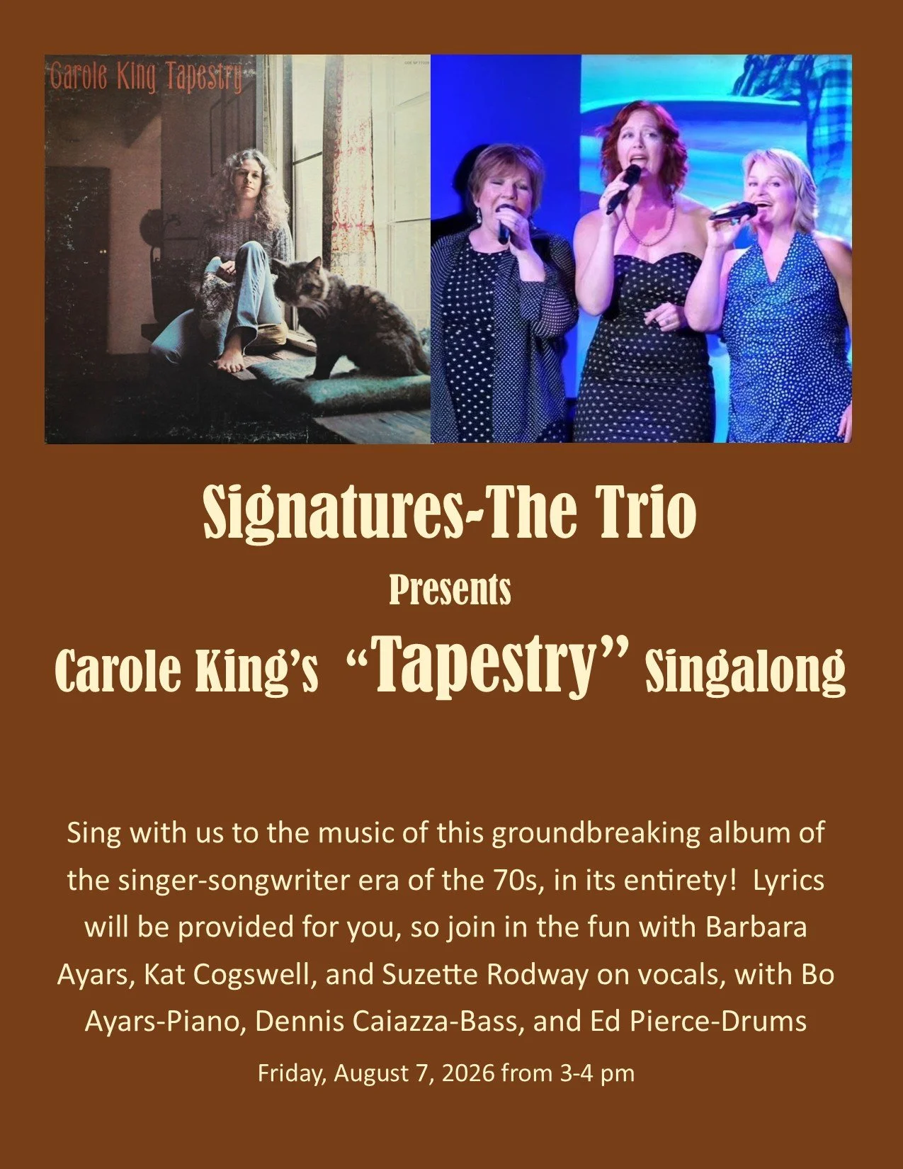 Signatures - The Trio presents Tapestry - the Album (Private Event)