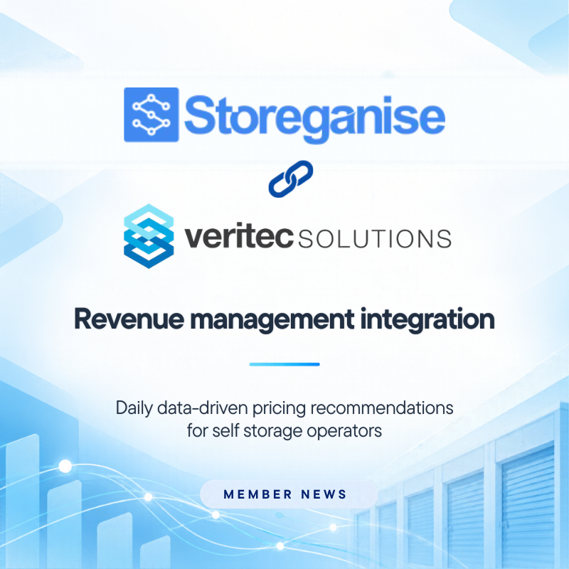 SSAA Members Storeganise and Veritec Solutions Announce Revenue Management Integration