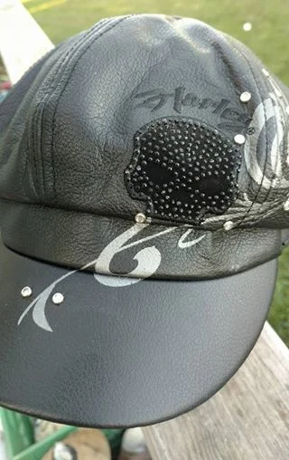 Harley Davidson WICKED Leather Newsboy Cap