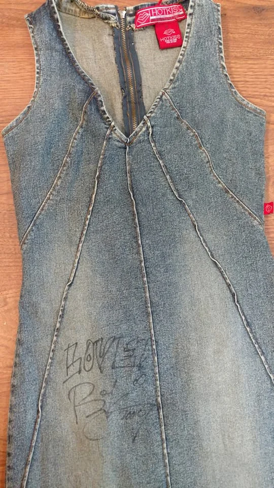 Autographed HOT KISS Denim Dress