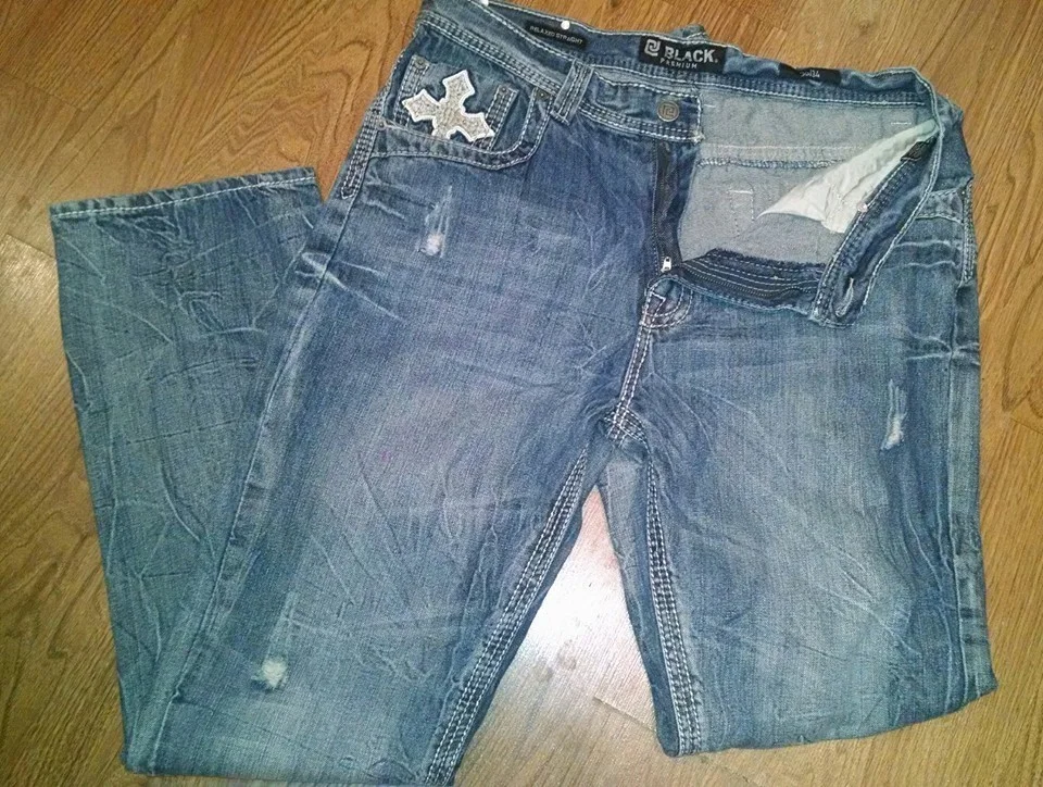 Men's Black Brand Premium Designer Jeans