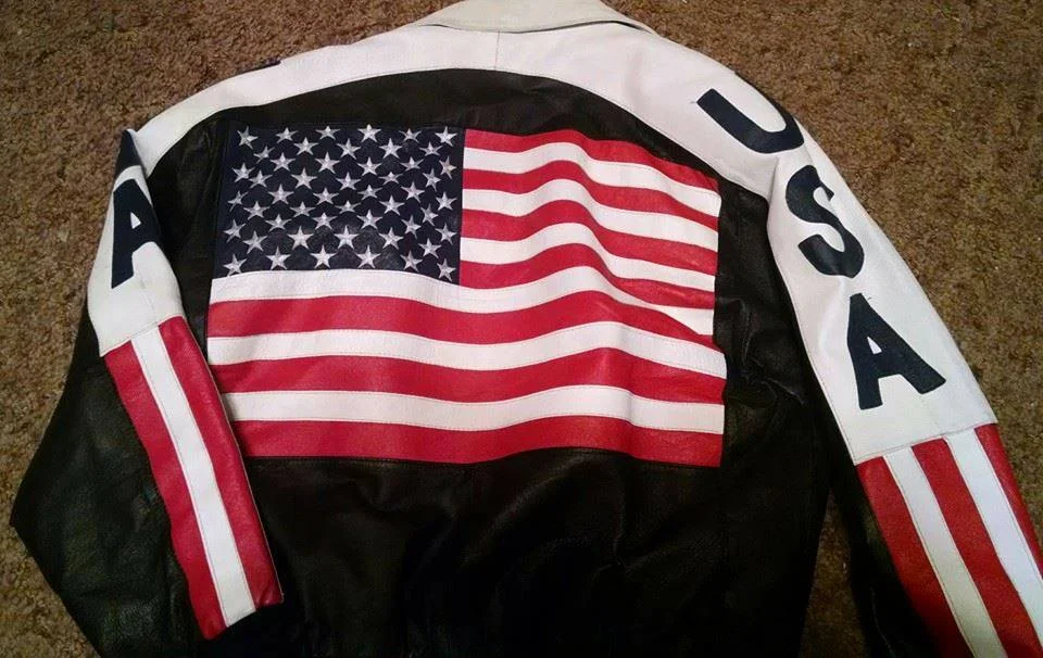 Men's Leather USA Jacket