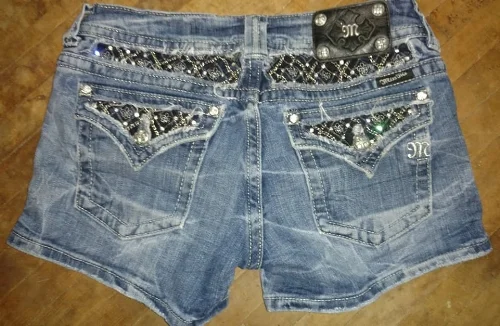Miss Me Denim Bling Shorts 29