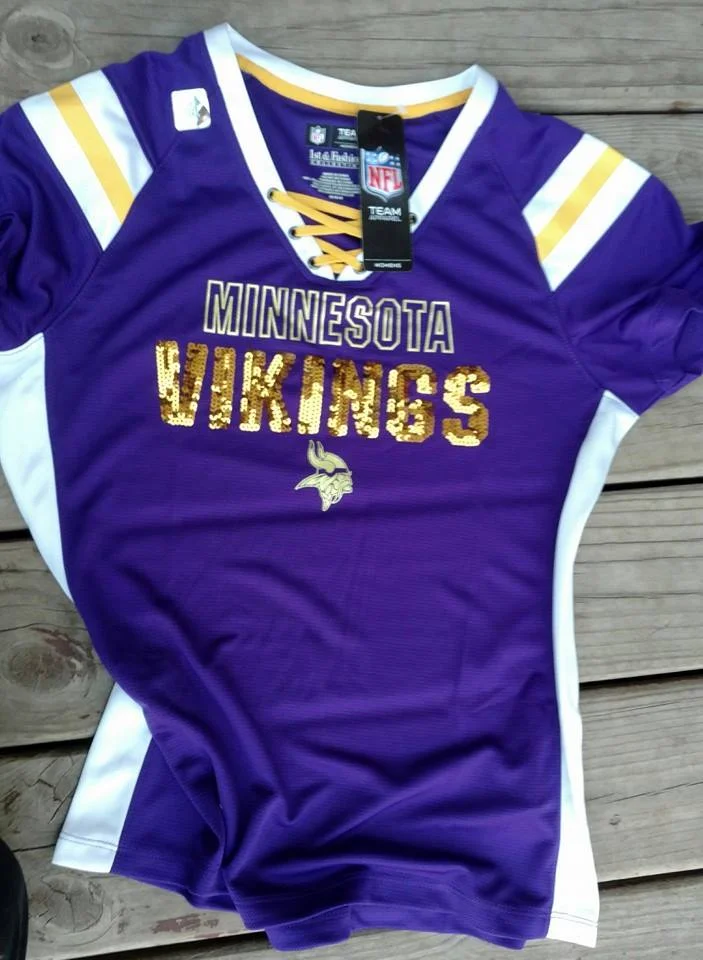 Minnesota Vikings BLING Lace-Up Shirt