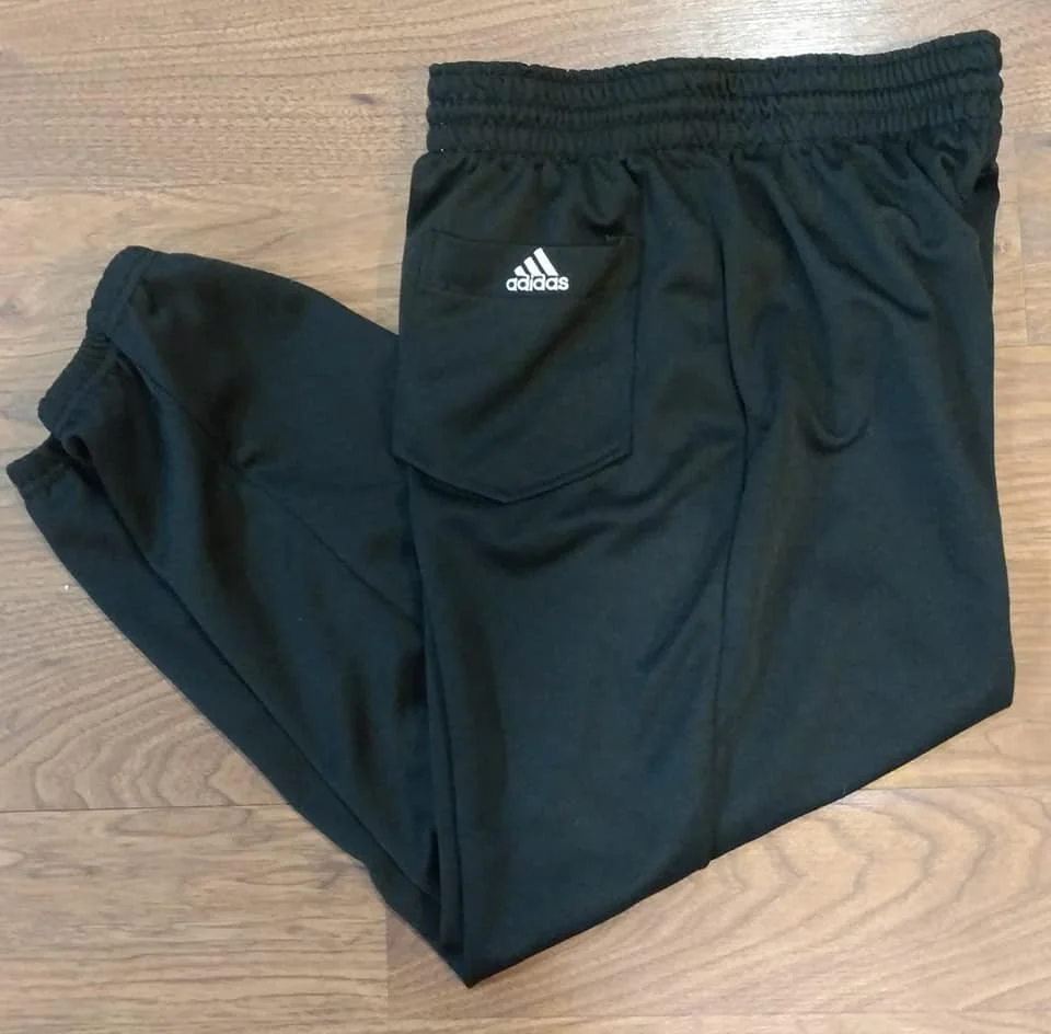 Boy's Black Adidas Athletic Pants Youth XL