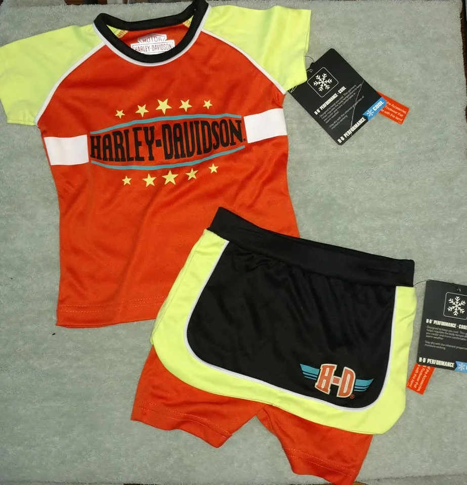 Toddler Girl's Harley Davidson Tech Performance Polo and Skort Set