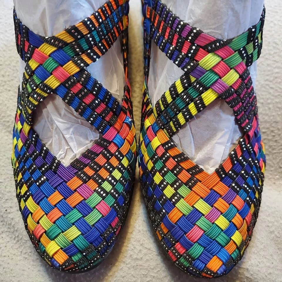 Rare Rainbow Multi BM Bernie Mev Wedges