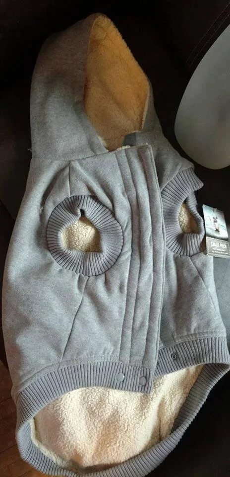 ULTRA-SOFT SHERPA LINED DOG HOODIE - "Cozy Caribou" by Canada Pooch 