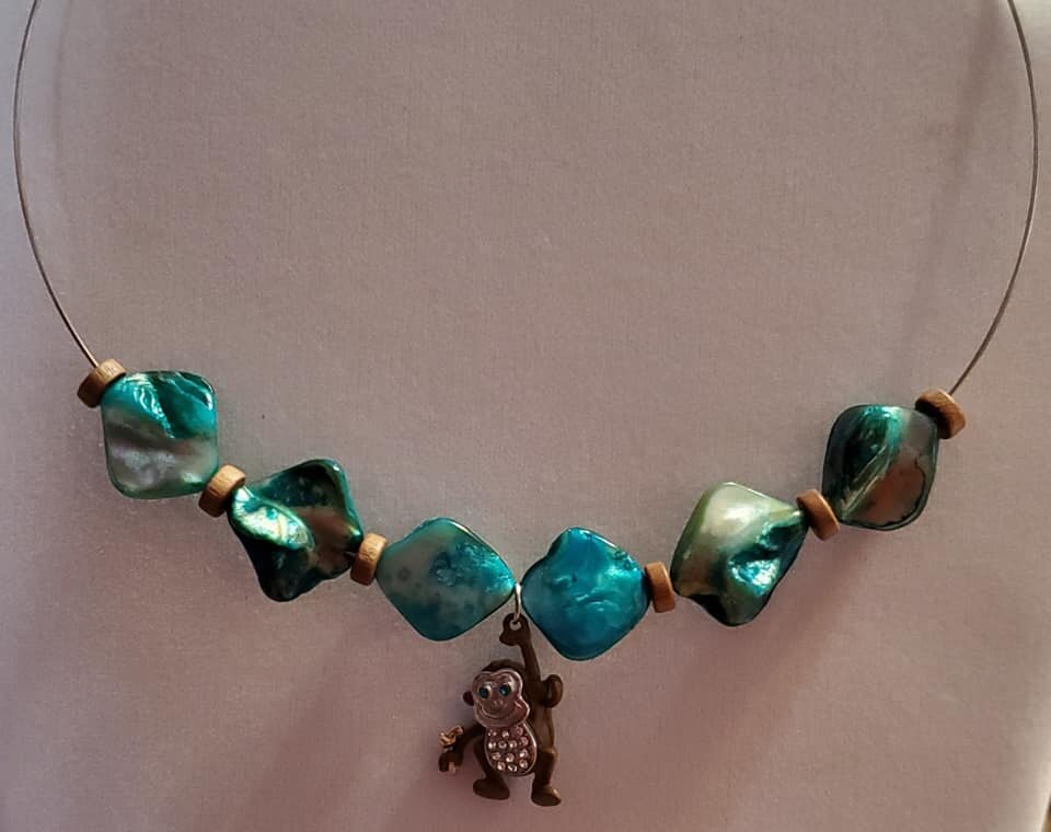 Sapphire Monkey Necklace
