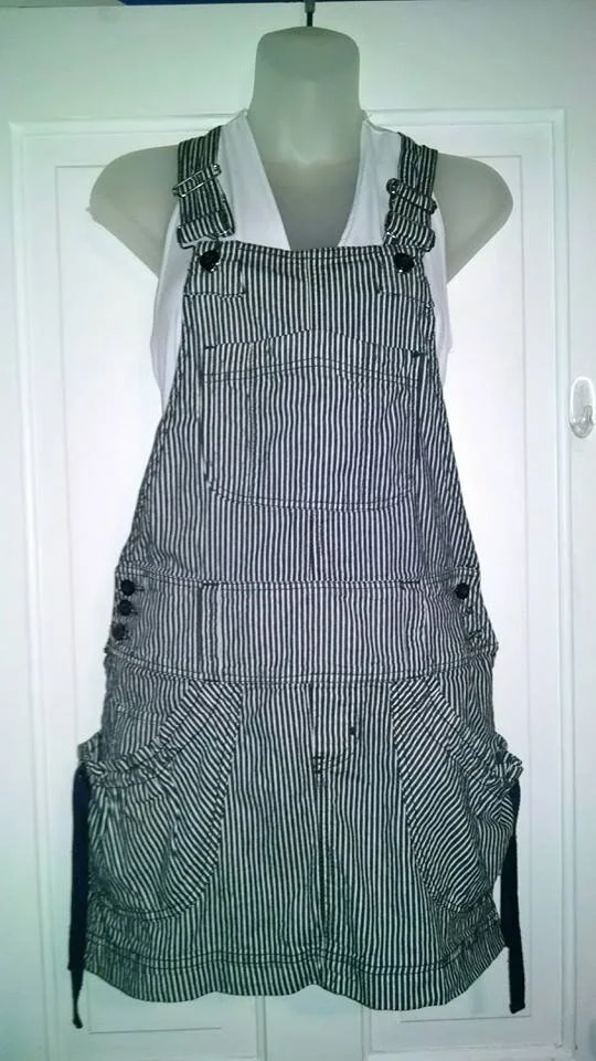 Train Engineer Style Skirt Overalls