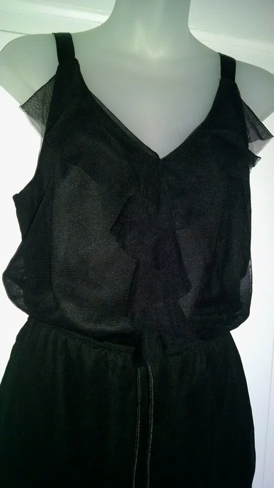 Black Sheer Overlay Dress