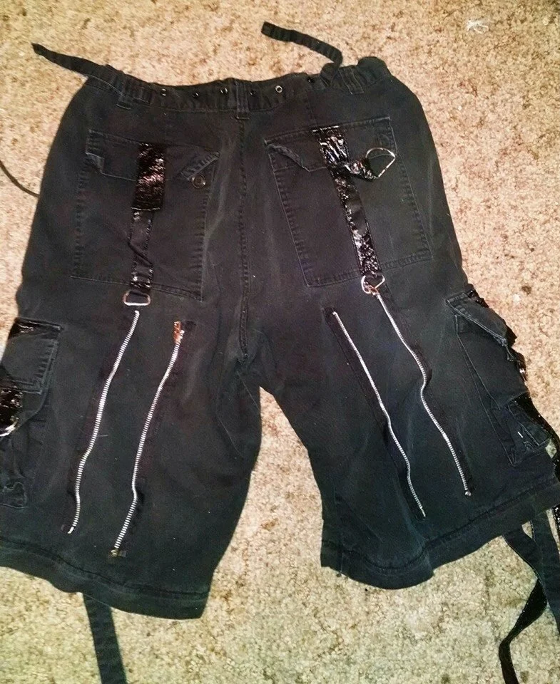 Men's TRIPP Black Goth-Style Shorts