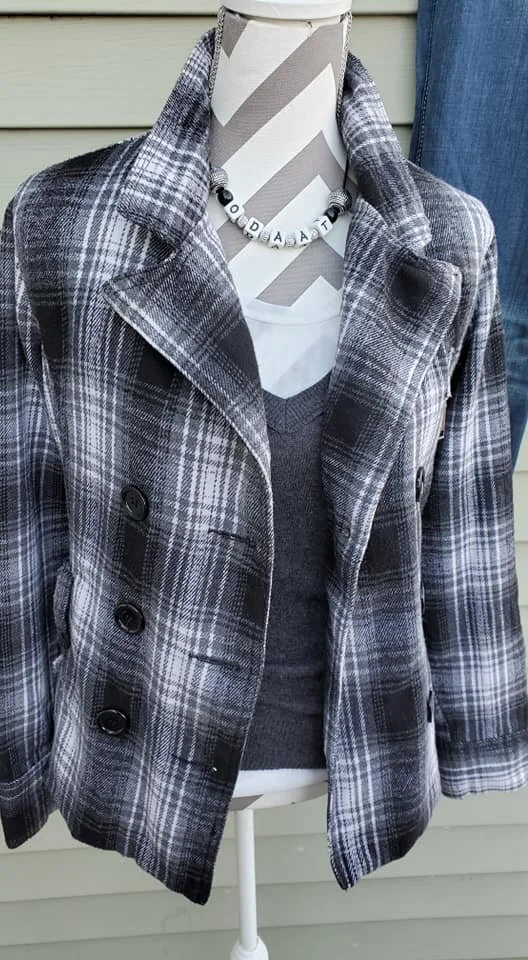 Miss Me Jeans &amp; Plaid Jacket