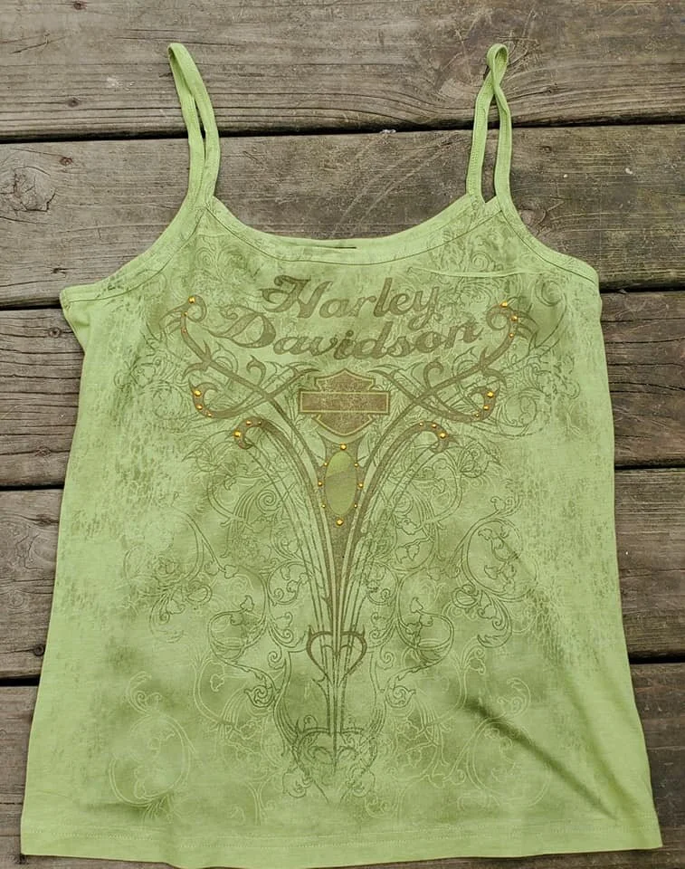 Green Harley Davidson Tank Top