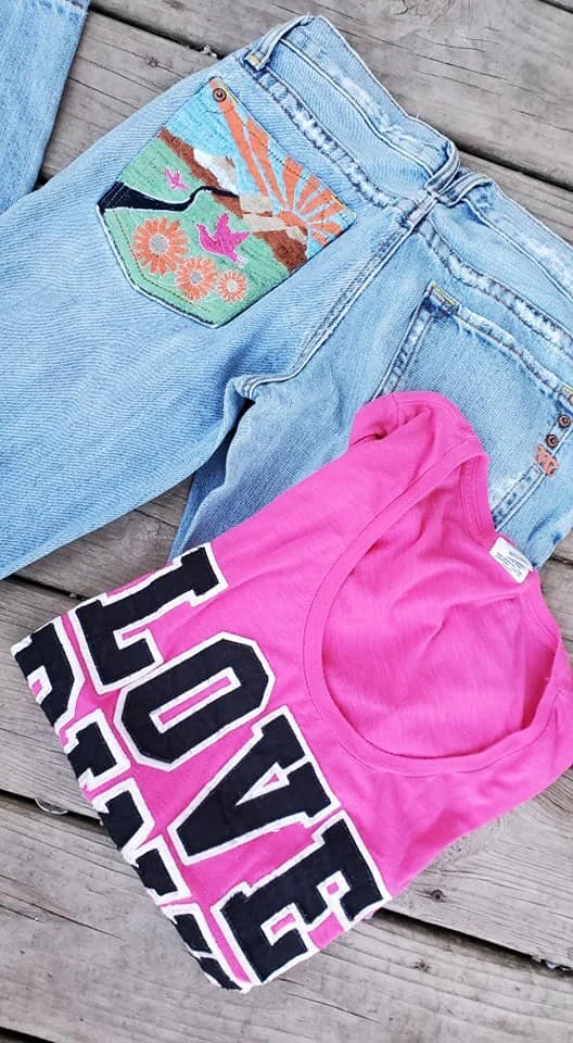 Vintage Miss Me Jeans and PINK T-shirt