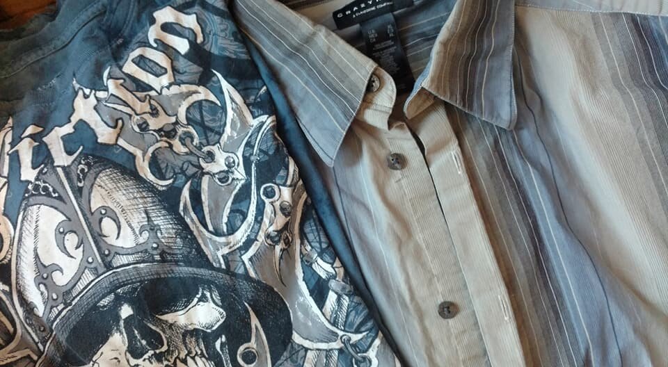 Affliction T-shirt + Long Sleeve Shirt