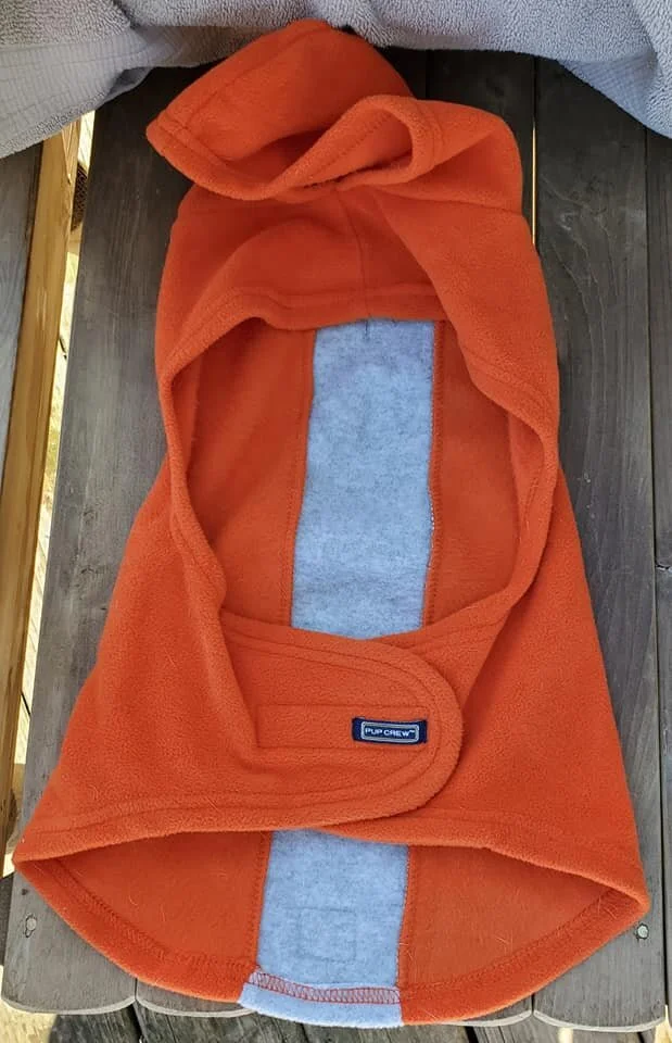 Orange &amp; Gray Fleece Pup Crew Dog Vest Jacket