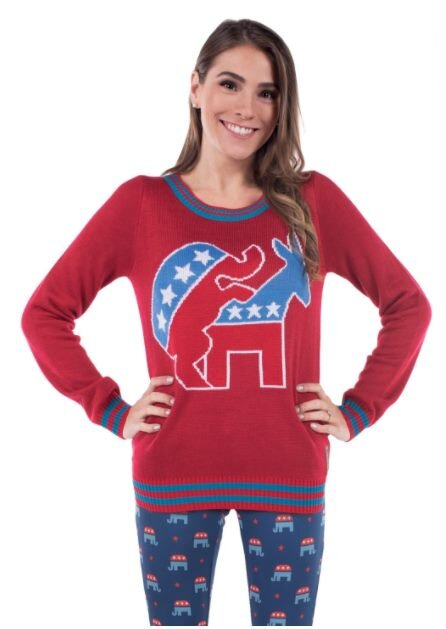 *Women's Humping Republican Elephant Sweater*