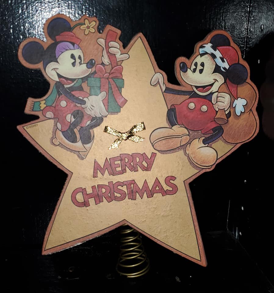 Disney Tree Topper Wooden Star Midwest of Cannon Falls Mickey Minnie