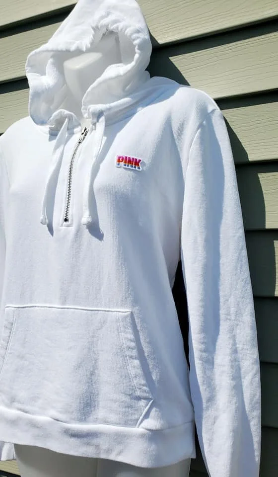Victoria's Secret PINK Half-Zip Hooded Sweatshirt