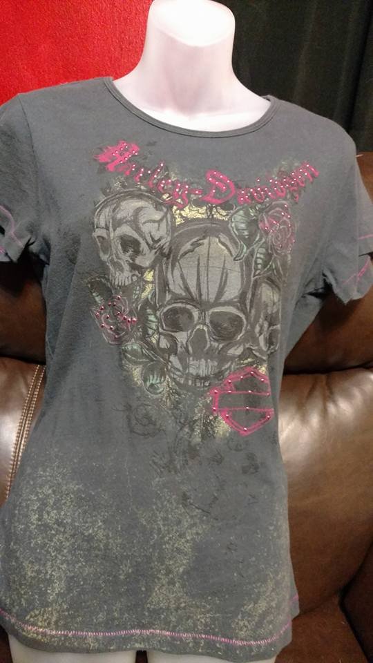 Harley Davidson Shirt w/Bling Accents