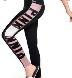 Victoria\'s Secret Pink Ultimate High-Waist Bonded Legging Pink/Black —  BECKO\'S RESALE