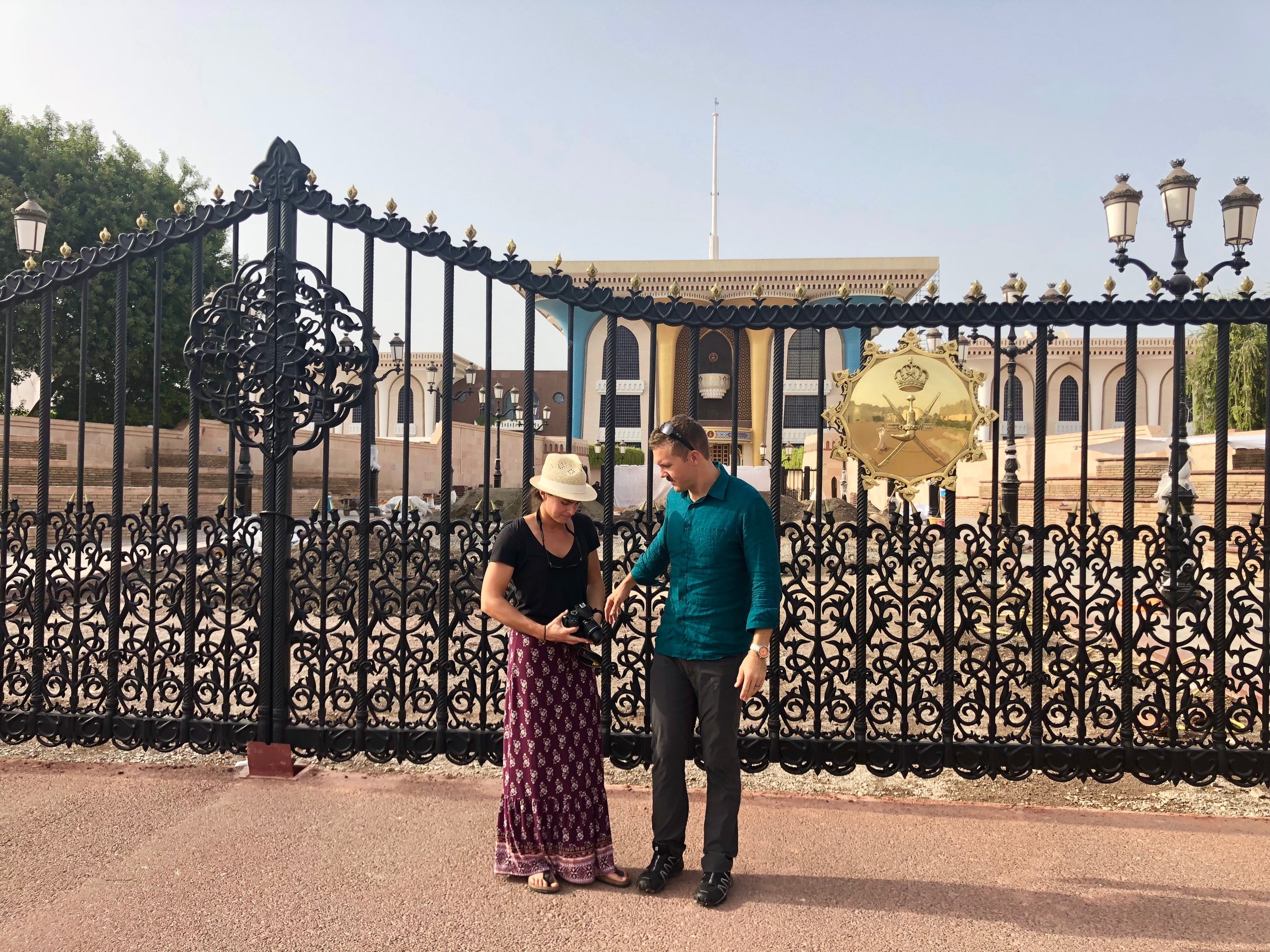  Preparing for Juma to take our picture in front of the Sultan’s Palace…unfortunately someone had their eyes closed for the picture that we’re prepping for here….. 