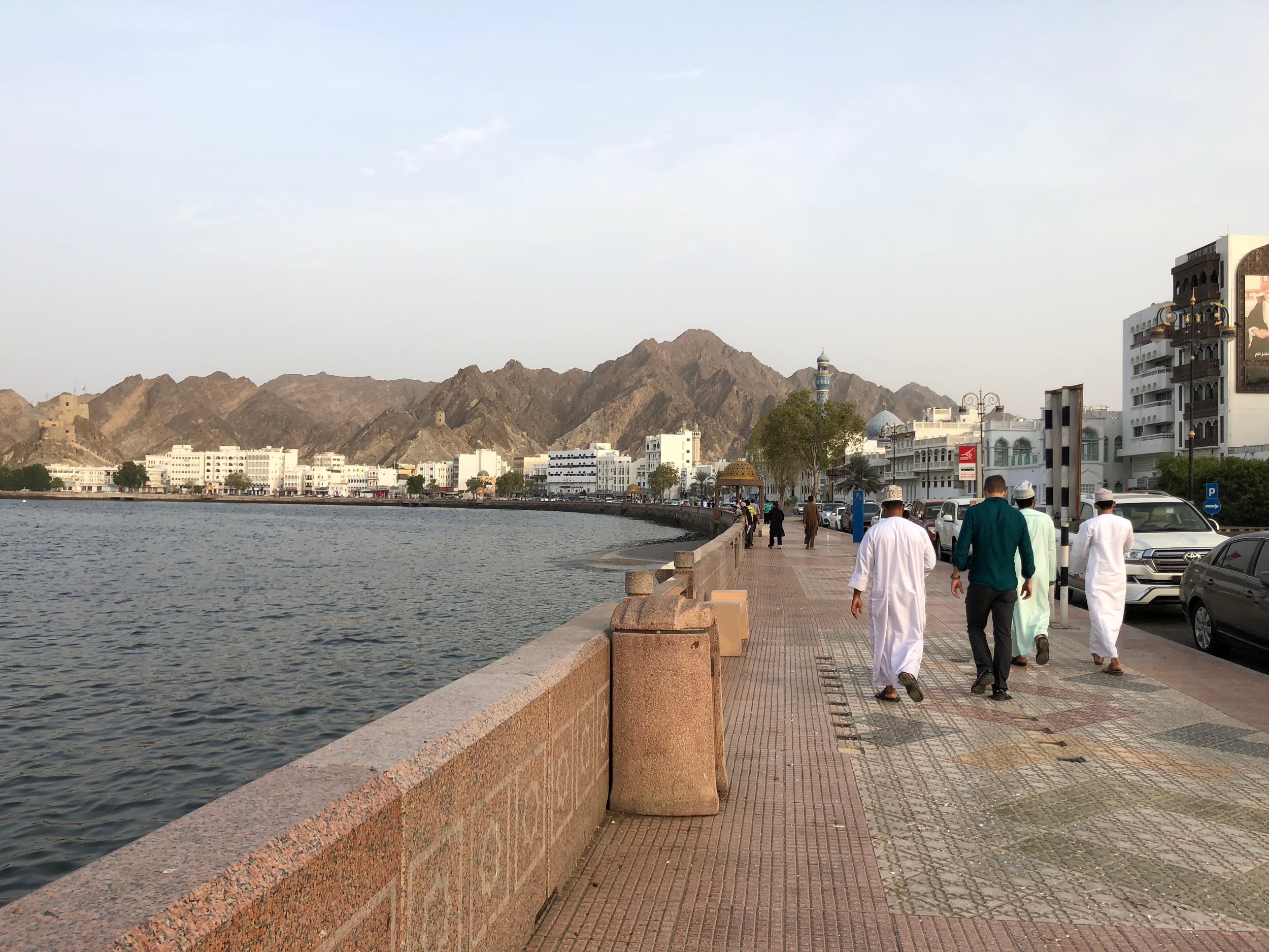  Juma &amp; McLean walking along the water to the souq 