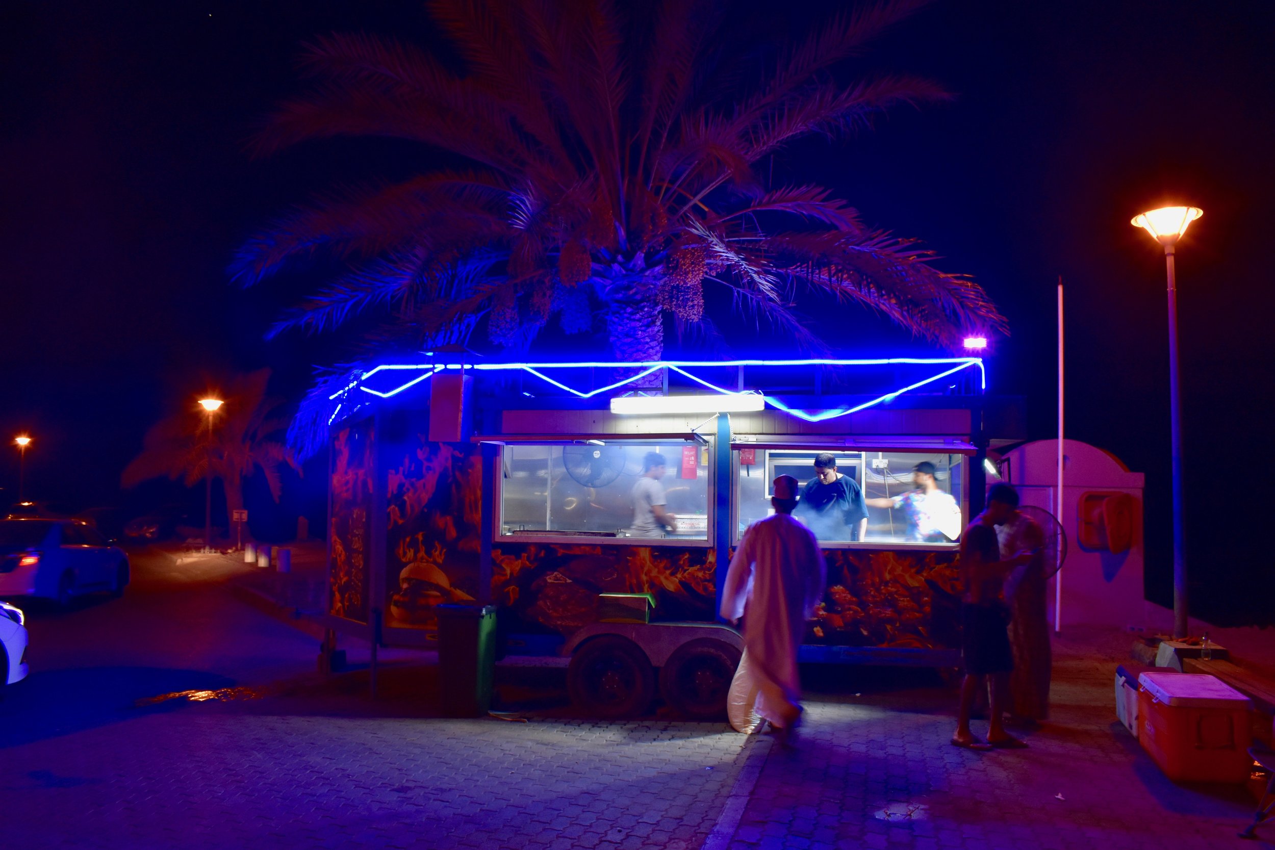  BBQ food truck at Qurum Beach 
