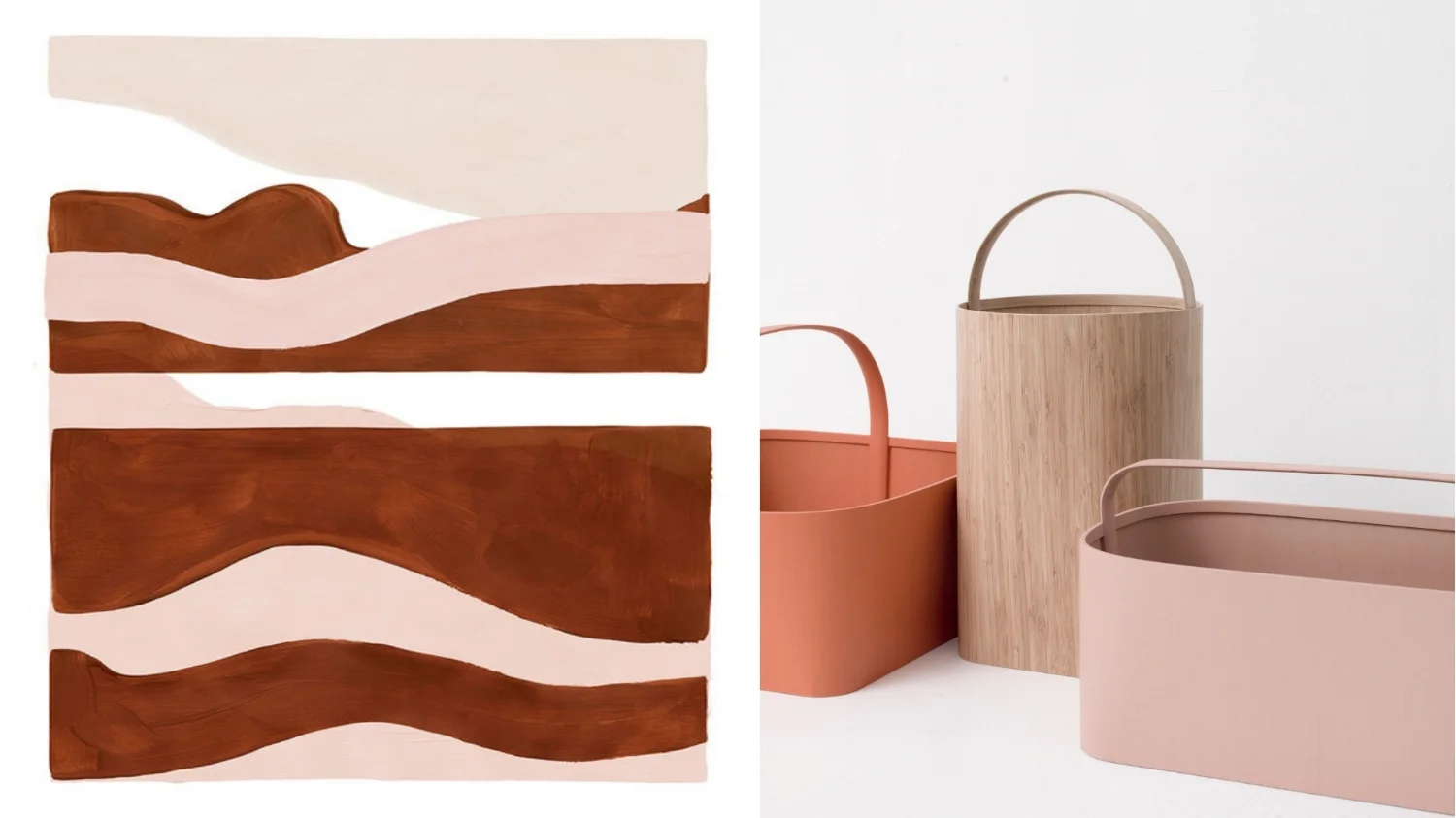 print via Jasmine Dowling . baskets via Leibal .