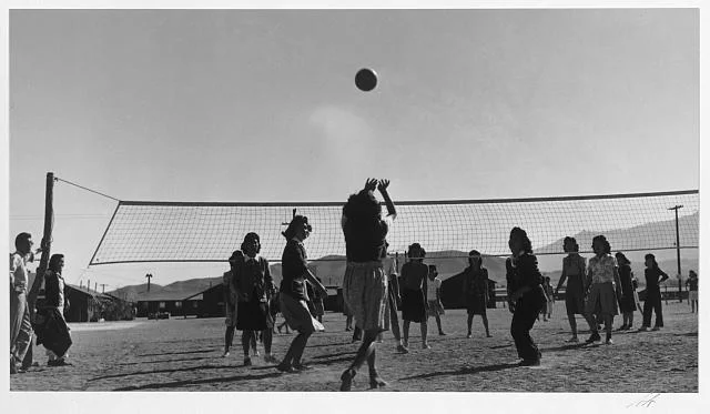 Ansel Adams Photograph of Japanese Internment Camp. Image from Library on Congress database.