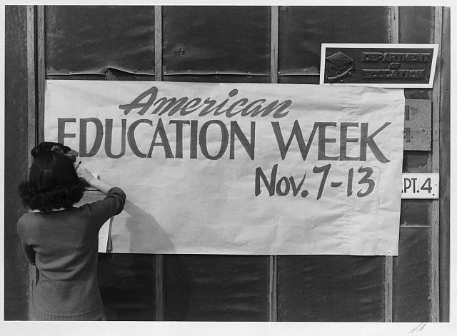 Ansel Adams Photograph of Japanese Internment Camp. Image from Library on Congress database.