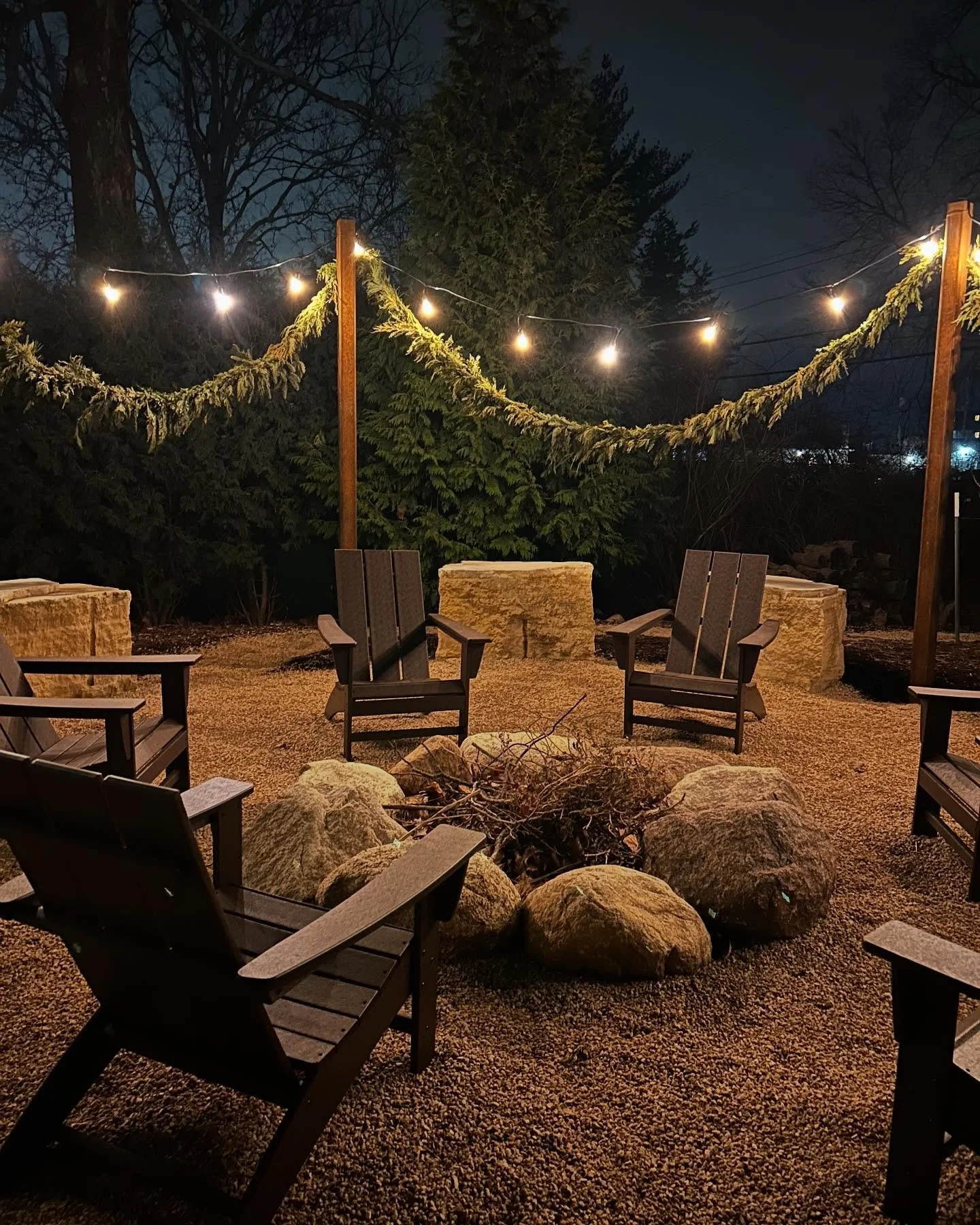 We wish you all the best this holiday season from all of us at Fiddlehead Gardens. This outdoor feature was designed to be raw, simple and able to accommodate a growing family. Thank you @cassidyrosebell for the holiday touch.
