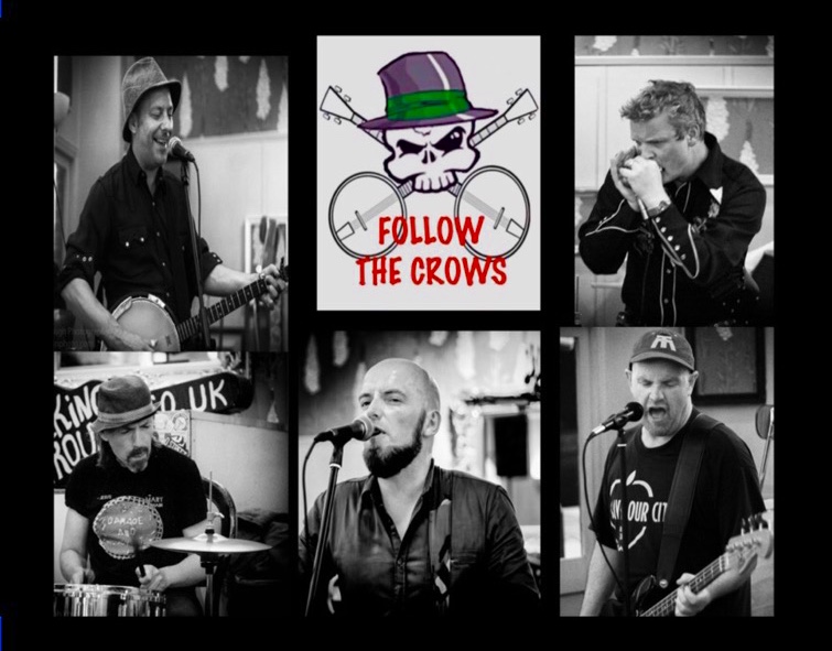Follow The Crows are a London-based Folk-Rock outfit with distinct overtones of Bluegrass, Irish-Trad and Americana. A typical setlist blends original material with unique interpretations of folk standards. Expect hard-driven vocals fused with jangling banjo and bluesy harmonica riffs, underpinned with riotous folk rhythms of rebellion and redemption.
